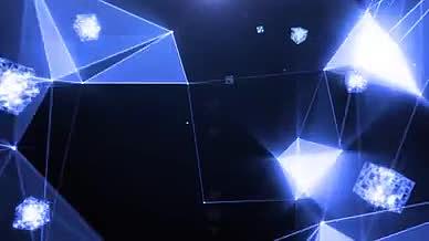 线立方粒子汇聚logo片头动画AE模板视频的预览图